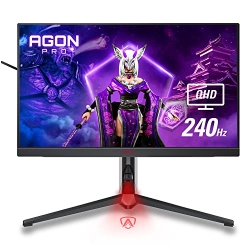 AOC Agon PRO AG274QZM 27” Tournament Gaming Monitor, QHD 2560x1440, 240Hz 1ms, G-SYNC Compatible, DisplayHDR 1000, Mini-LED Backlight, Height Adjustable,Black