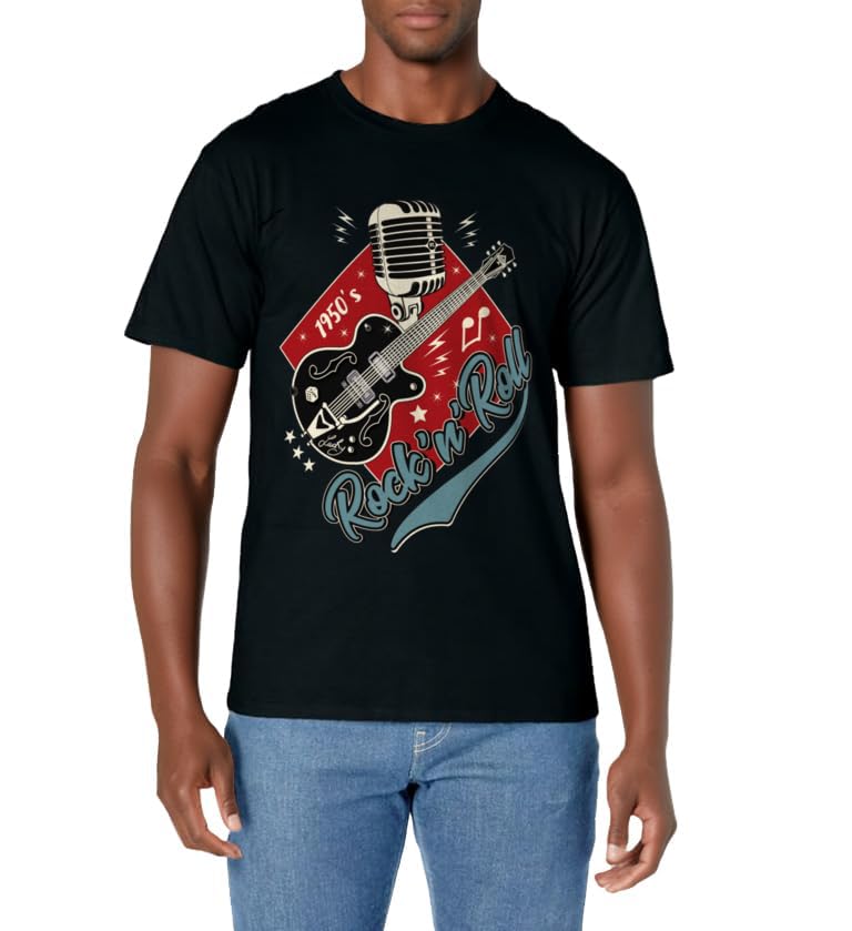 50s Rockabilly Clothing 1950s Sock Hop Swing Greaser Rocker T-Shirt