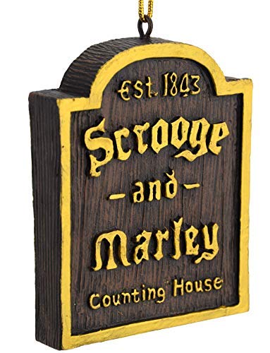 Tree Buddees A Christmas Carol Scrooge & Marley Counting House Sign Ornament