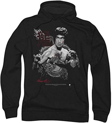 Bruce Lee The Dragon Officially Licensed Adult Pullover Hoodie Black