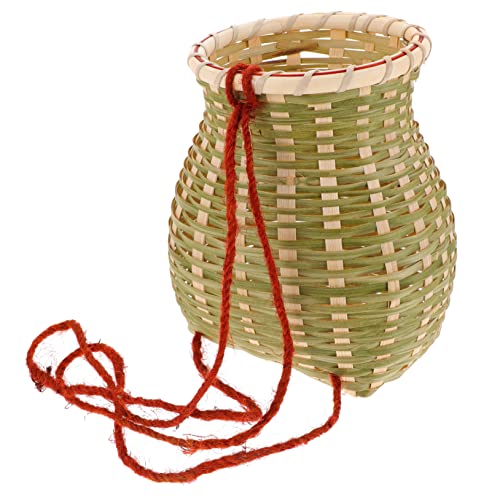 Yardenfun Storage Basket Woven Seagrass Planter Natural Grass Weave Planter Kids Gardening Basket Natural Seagrass Basket Rustic Wicker Vase Toy Baskets Camping Basket Bamboo Child Handmade