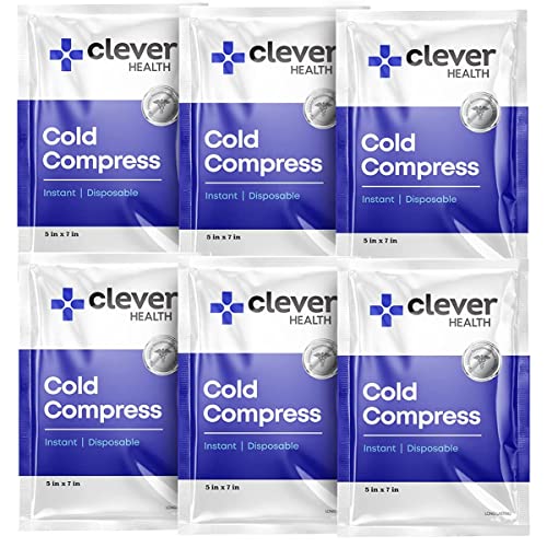 Instant Cold Pack | Disposable Ice Packs - Cold Therapy - for Injuries, Swelling, Inflammation, Muscle Strains, Sprains, Perfect for First aid Kit, outdoor activities, Athletes. 5x7 Inches, 6 Pack.