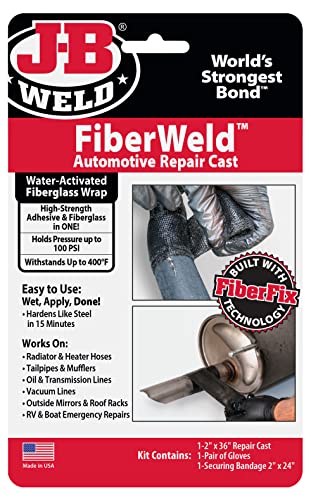 J-B Weld FiberWeld 2' x 36' Automoitve Repair Cast, Black (38237)
