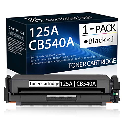 CAIN 1 Pack (Black) 125A | CB540A Compatible Remanufactured Toner Cartridge Replacement for HP Color Laserjet CM1312nfi CP1215 CP1515n CP1518ni CM1312 MFP Printer Toner Cartridge.