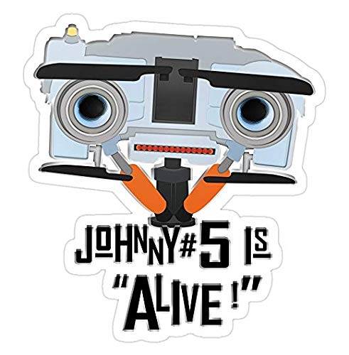 Johnny 5 is Alive!, Child Decal Sticker - Sticker Graphic - Auto, Wall, Laptop, Cell, Truck Sticker for Windows, Cars, Trucks