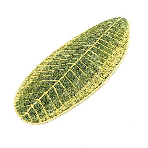 MustMat Non Slip Kitchen Rugs and Mats Cute Leaf Shape Area Rugs Nice for Kitchen Floor/Bathroom/Bedroom 17.7'x47.2'