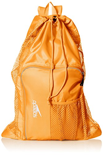 Speedo Unisex-Adult Deluxe Ventilator Mesh Equipment Bag Bright Marigold, One Size