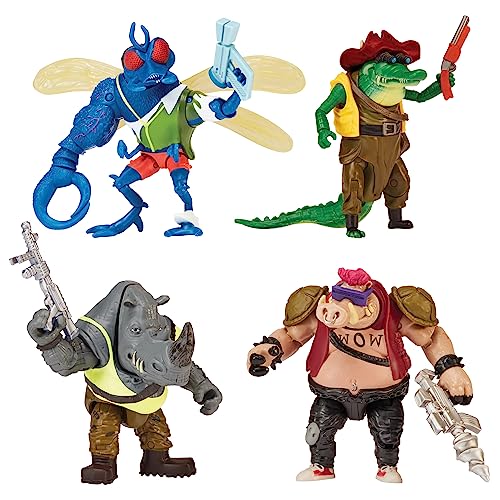Teenage Mutant Ninja Turtles: Mutant Mayhem Basic Figure Mutant Bundle by Playmates Toys (Pack of 4)