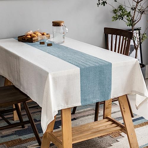 IVAPUPU Rectangle Tablecloth 60x84 inch Table Cloth Linen Wrinkle Free Tablecloths Kitchen Dining Table Cover Tables Farmhouse Holiday Camping