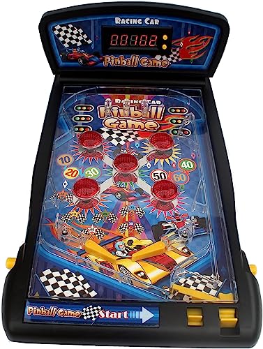 Trisquirrel Pinball Machine, Electronic Tabletop Pinball Game, 16.5 Inch Table Pinball with Lights & Sounds, LED Digital Scoreboard- Suitable for Age 8+ to Adults