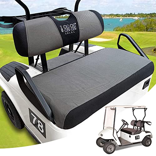 10L0L Golf Cart Seat Covers Kit, for Club Car DS and EZGO TXT RXV Original Front Seat Cushion, Breathable Fabric Material Keep Cool in Summer, No Need to Use Gun Nails