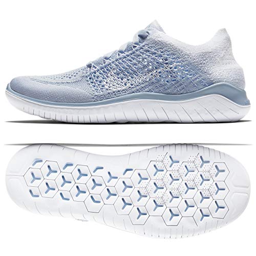 Nike Women's Free Rn Flyknit 2018 Running Shoe 7 Blue