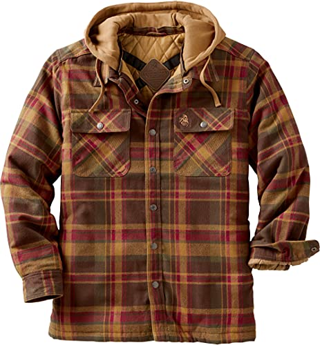 Legendary Whitetails Men's Standard Concealed Carry Hooded Shirt Jacket, Maplewood Plaid, X-Large