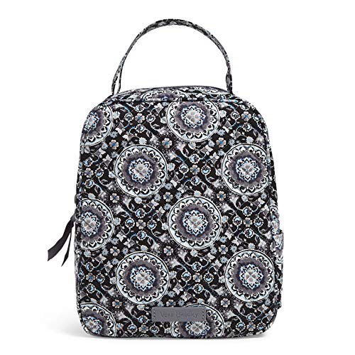 Vera Bradley Women's Cotton Lunch Bunch Lunch Bag, Charcoal Medallion, One Size