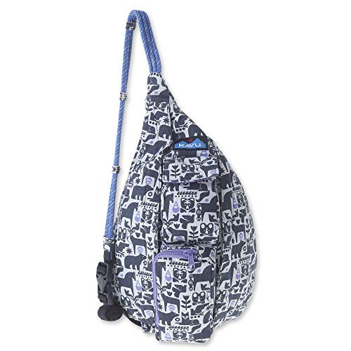 KAVU Mini Rope Bag Cotton Crossbody Sling ​ - Charcoal Fable