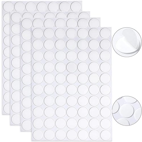 JANYUN 280 Pcs Double Sided Sticky Dot Stickers Removable Round Putty Clear Sticky Tack No Trace Sticky Putty Waterproof Small Stickers for Festival Decoration (20mm, 280)