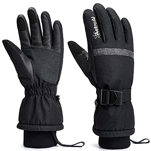 AstroAI Waterproof Gloves Winter Gloves Men Snow Gloves Womens Windproof Touchscreen Ski Gloves for Cold Weather Running Cycling Snowboarding Driving Outdoor Work