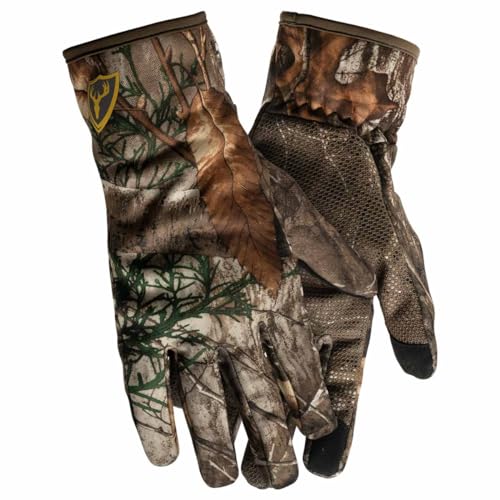 SCENTBLOCKER Shield Series S3 Warm Fleece Gloves, Touch Screen Gloves for Men (Realtree Edge, Medium)