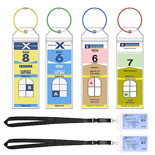 NTONPOWER Cruise Luggage Tags with Zip Seal and Steel Loops Premium Clear Thicken Luggage Tags Waterproof Fit for Royal Caribbean & Celebrity Cruise,Cruise Essentials in 2024
