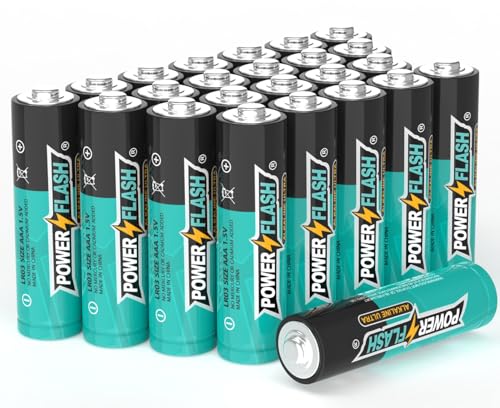 POWER FLASH AAA Batteries 24 Pack (with New Life Date) Long Lasting Triple AAA Batteries, 1.5V Batteries, Shelf Life of 10 Years, Leak Proof, Release Natural Discharge AAA Batteries