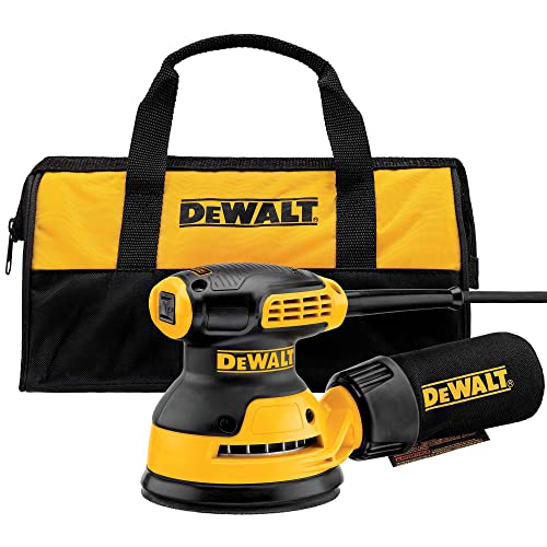 DEWALT Orbital Sander Kit, 5 inch, 3 amp, Corded, 12,000 OPM (DWE6421K)