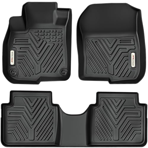 YITAMOTOR Floor Mats Compatible with Honda 2017-2022 CR-V, 1st & 2nd Row All Weather Protection, Black