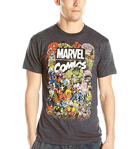 Marvel mens Marvel Men's Avengers Comics Crew T-shirt T Shirt, Charcoal Heather, Large US