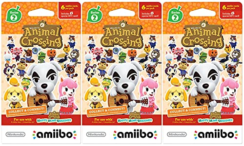 Animal Crossing Amiibo Cards 3 Pack Set of Series 2 - Nintendo Wii U