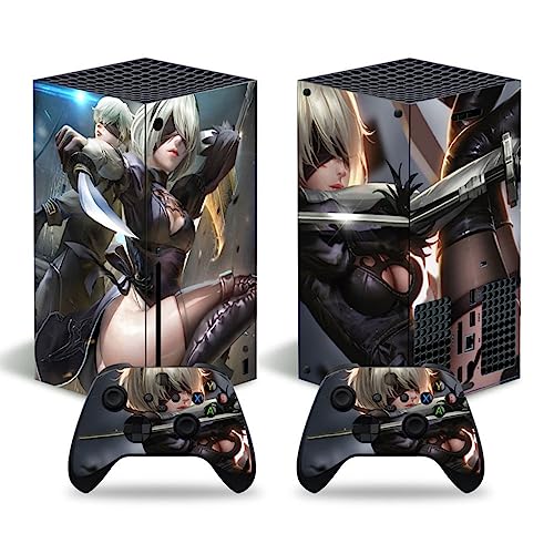 Full Set Skins Compatible with X-Box Series X,Protective Stickers for X-Box Series X Console Controllers (6)