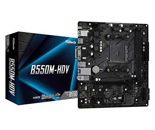 ASRock B550M-HDV Supports 3rd Gen AMD AM4 Ryzen / Future AMD Ryzen Processors Motherboard