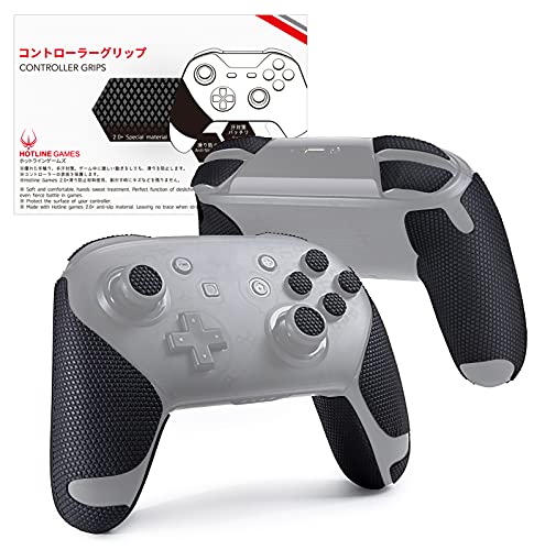 Hotline Games 2.0 Plus Controller Grip Compatible with Switch Pro Controller Grips Tape, Anti-Slip, Sweat-Absorbent, Easy to Apply (Handle Grips+Buttons+Triggers (20PCS))