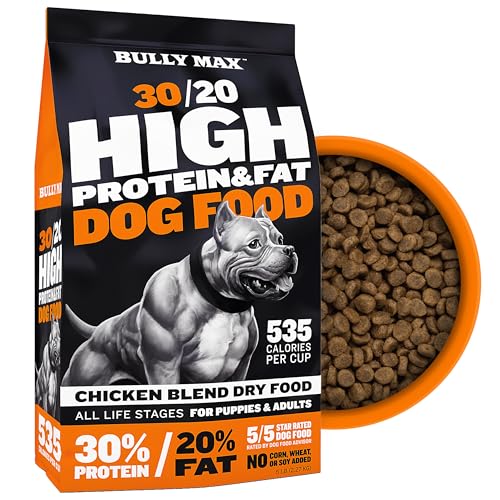 Bully Max High Performance Premium Dry Dog Food for All Ages - High Protein Natural Puppy Food for Small & Large Breed Puppies & Adult Dogs, 15 lb Bag
