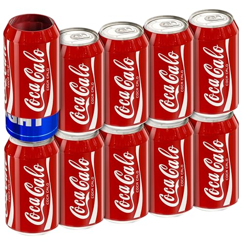 Skywin Silicone Can Sleeve (10 Pack) - 12 oz (355ml) Can Cover can Hides Can by Disguising it as a Can of Soda (Red)