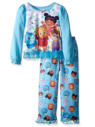 Daniel Tiger Toddler Girls Long Sleeve Poly Pajama Set (3T, Blue/Multi), KY182523DA