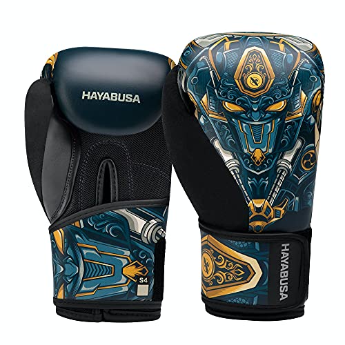 Hayabusa S4 Kids Epic Boxing Gloves for Boys and Girls - Machine Blue, 8 oz