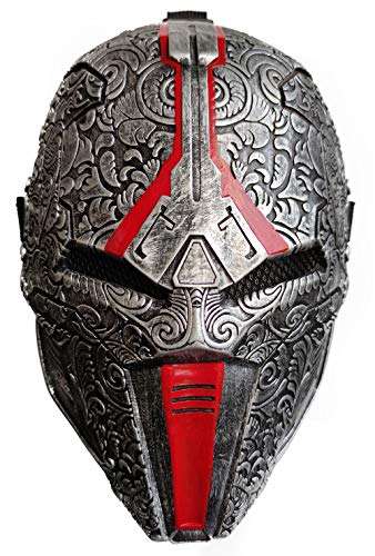ZMJ Sith Acolyte Helmet The Old Revan Mask Latex Cosplay Accessories Props Halloween Red