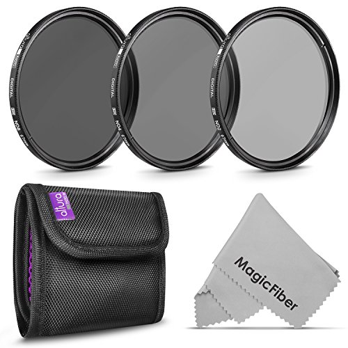 67MM Altura Photo Neutral Density Professional Photography Filter Set (ND2 ND4 ND8) + Premium MagicFiber Microfiber Cleaning Cloth
