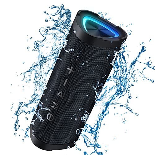 Vanzon Bluetooth Speakers V40 Portable Wireless Speaker V5.0 with 24W Loud Stereo Sound, TWS, 24H Playtime & IPX7 Waterproof, Suitable for Travel, Home and Outdoors-Black