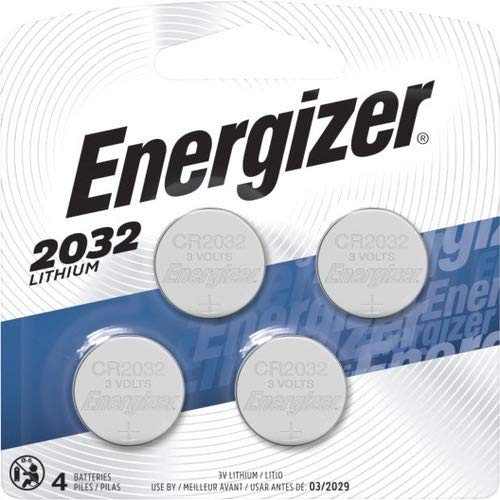 Energizer 2032BP-4 3 Volt Lithium Coin Battery - Retail Packaging (2 x Pack of 4)