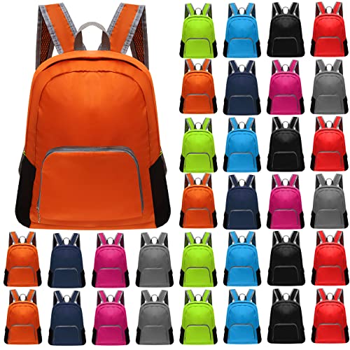 48 Pcs Back Packs in Bulk for Kids Classic Bookbags 17 Inch Colorful Basic Back Packs School Supply Kits for Boys Girls (Stylish Colors)