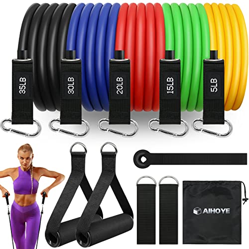 Resistance Band Set Workout Resistance Bands with Handles Stretch Bands for Exercise Bands for Working Out Fitness/Work Out Bands Ligas para Hacer Ejercicio