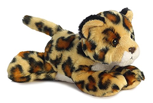 Aurora Adorable Mini Flopsie Amazon Jaguar Stuffed Animal - Playful Ease - Timeless Companions - Brown 8 Inches