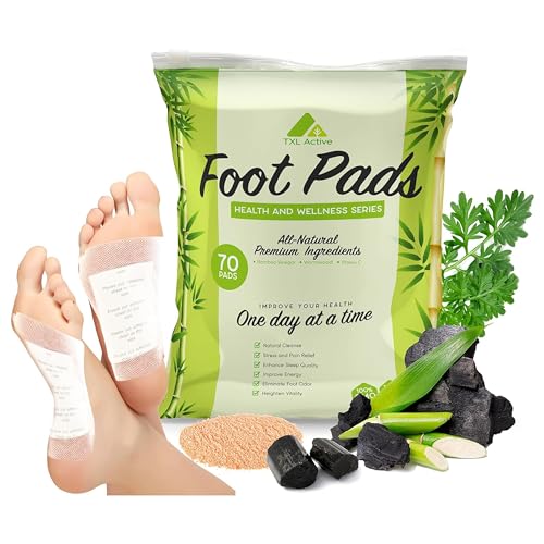 All Natural Ingredients Foot Pads, 70 Pads - Improves Sleep Quality, Boosts Energy, Safe and Easy to Use, Highly Effective, Remove Odor Suitable for Everyday Use