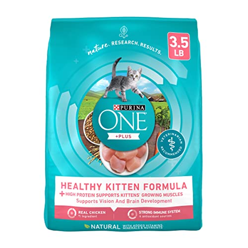 Purina ONE High Protein, Natural Dry Kitten Food, +Plus Healthy Kitten Formula - 3.5 lb. Bag
