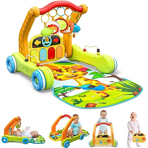 Move2Play, 4-in-1 Baby Play Mat & Activity Center Gym | Infant Toy for Tummy Time | 1 2 3 4 5 6+ Month Old Gift