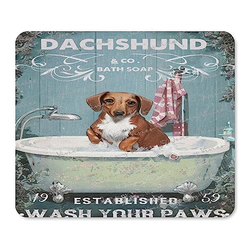 Dachshund & Co. Bath Soap, Gaming Mouse Pad, Anti-Slip Rubber Base Mousepads Water Resistant Mouse Mat for Wireless Computer Mouse for Office Home Gaming Working 10x12 Inch