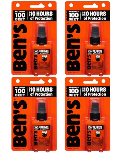 Ben's 100 Tick & Insect Repellent 1.25 Fl Oz. Pump Spray (4 Pack)