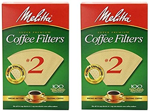 Melitta Cone Coffee Filter #2 - Natural Brown 100 Count (2 Pack)