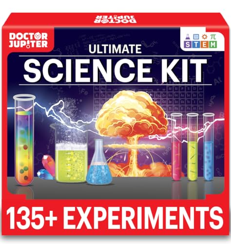 Doctor Jupiter Science Kit for Kids Ages 8 to 12| Birthday Gift Ideas for Boys & Girls 7,8,9,10,11,12,13,14 Years Old | STEM Projects Learning & Educational Toys with 135+ Experiments