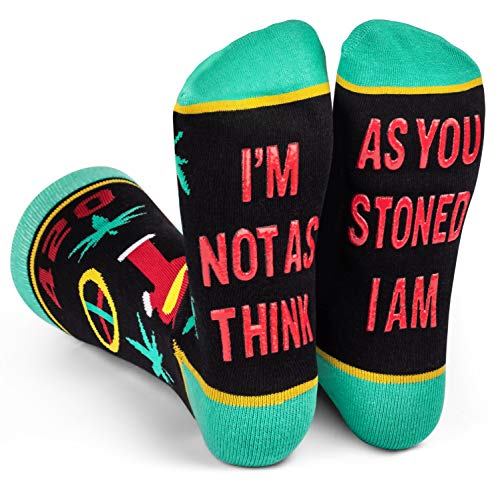 Funny 420 Marijuana Weed Socks For Men & Women - Stoner Gifts For Pot Smokers (420 Marijuana Leaf)